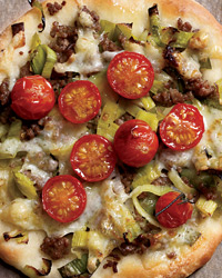 Homemade Pizza Recipes: Leek-and-Pecorino Pizzas