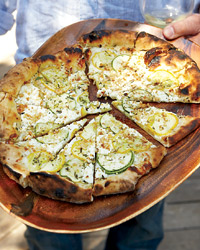 Homemade Pizza Recipes: Summer Squash Pizza with Goat Cheese and Walnuts