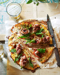 Homemade Pizza Recipes: Gorgonzola, Fig and Pancetta Pizza