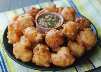 Trinidad Salt Cod Fritters with Pepper Sauce