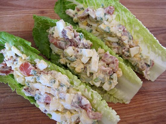 Smoked Salmon Egg Salad Lettuce Wraps