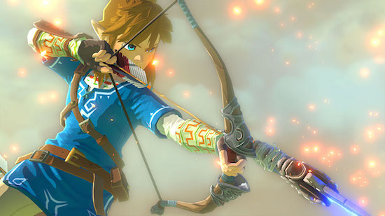 Legend of Zelda WiiU Link with a bow and arrow