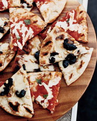 Homemade Pizza Recipes: Grilled Margherita and Olive-Fontina Pizzas