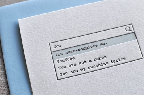 Geeky Letterpress Cards