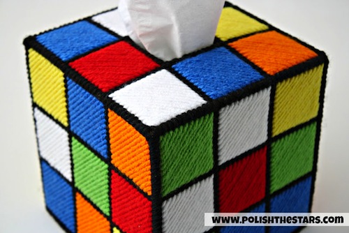 Rubik's Cube Tissue Box